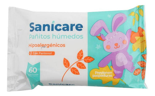 Sanicare Baby Wet Wipes with Panthenol, 120 Units 0