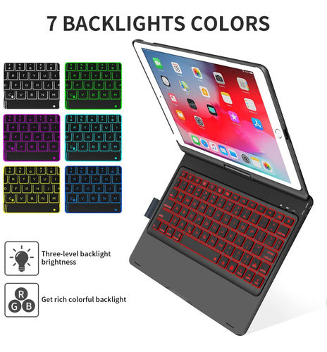 360 Keyboard Rgb and Touchpad Case for iPad 10.2 1