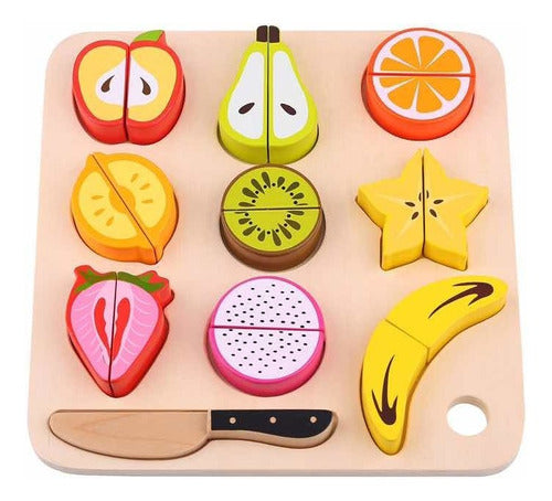 Tooky Toy Wooden Fruit Cutting Board - Cadaques Kids 0