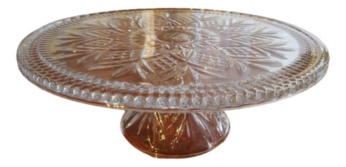 Glass Cake Stand Lana 30.5*11 Cm Tall for Birthday Parties 0