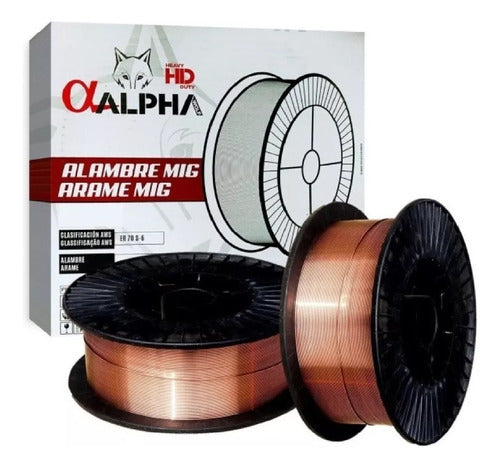 Alambre Mig Para Soldar Sin Gas Alpha 1kg - 0.6mm 1