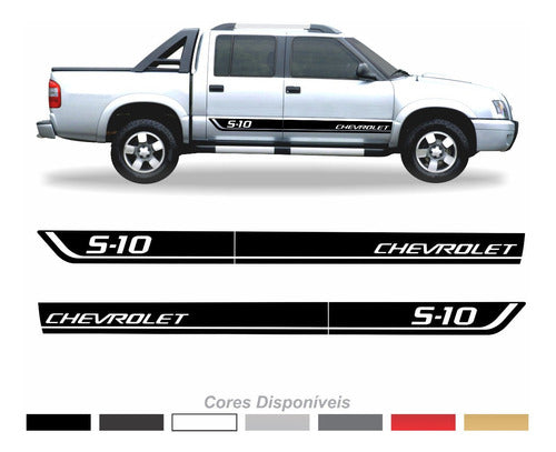 Adesivos Chevrolet S10 Faixas Lateral Par Imp324 Fge 1