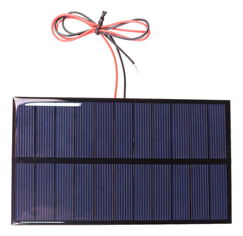 Mini Placa Solar 5,5v 300ma 1,65w 133x76 Mm Com Fio Soldado 3