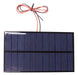 Mini Placa Solar 5,5v 300ma 1,65w 133x76 Mm Com Fio Soldado 3