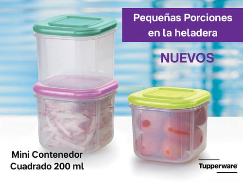 Tupperware® Hermetico Mini Cuadrado X2 De 200ml 1