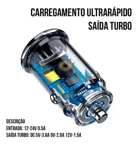 Kit Carregador Veicular + Capa Samsung A13 4g + Película 3d 2