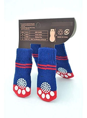 Conxki Traction Control Cotton Socks for Indoor Dogs - 5 Pairs, Random Color 4