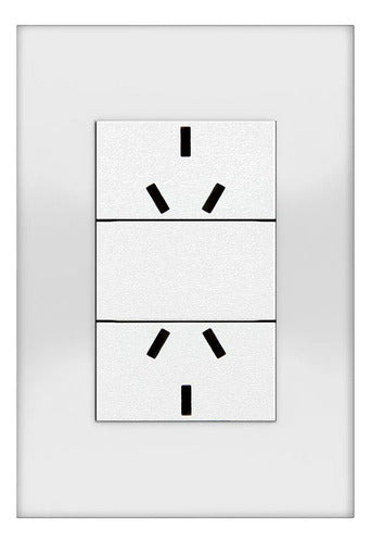 Jeluz Platinum Line 2 Socket Switch 10A White 0