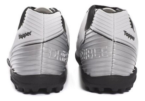 Topper - Drible II Society Soccer Cleats White Black Silver 2