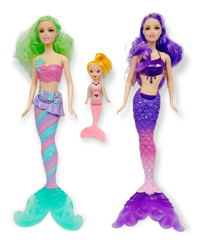 Berkma Articulated Mermaid Dolls X3 With Light 0