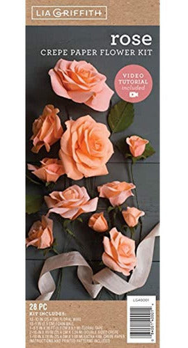 Lia Griffith Lg40001 Kit De Flores De Papel Crepé, Rosas, Ta 0