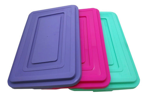 Large Plastic Box Rectangular Container 36 L Stackable 3