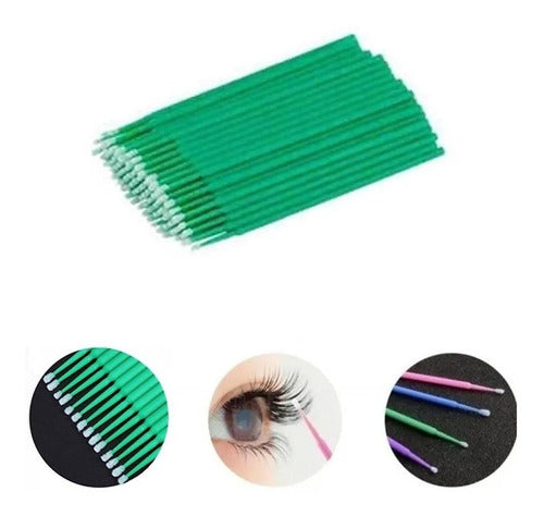 Micro Swabs Brushes for Eyelash Extension Box X100 0