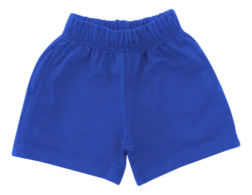 Rimbi® Short De Algodón Rústico Azul Francia - Talles 10 Al 16 0