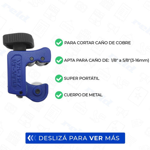 Dszh Mini Cortadora De Caño Cobre 1/8 - 5/8 WK-127 Refrigeración 1