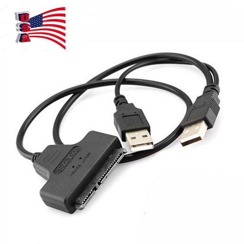 SATA 7 + 15 Pin 22 Pin to USB 2.0 Adapter Cable for 2.5" Hard Drive 0