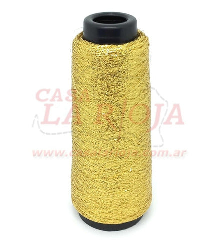 Casa La Rioja Lurex Metallic Gold Thread Cone 2000 Meters 0