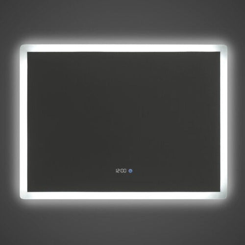 Miramar Horizontal LED Lighted Mirror with Clock 80x60 Model K207 2