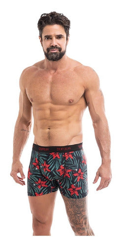 Dufour Men's Exposed Waist Boxer Printed Cotton 11971 0