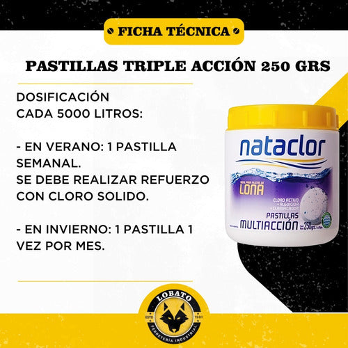 Nataclor Kit Pastillas Boya Cloro Triple Acción 250g Piletas 1