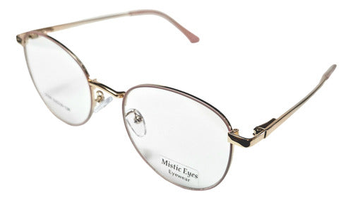 Mistic Eyes Premium Gold Round Flex Sunglasses 5