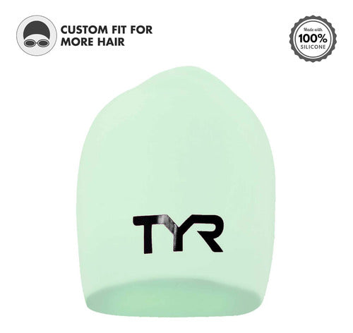 TYR Silicone Swimming Cap Mint 2