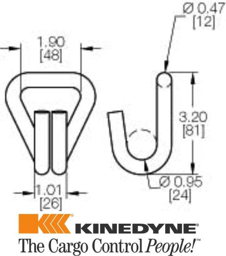 Crique Tensor-suncho-traca Traca-catraca  50mm X 9m Kinedyne 4