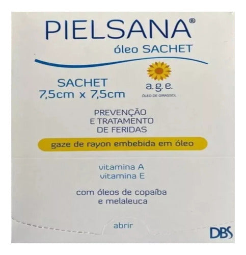 Curativo Gaze De Rayon Pielsana Óleo Sachet 7,5x7,5cm - Und. 2