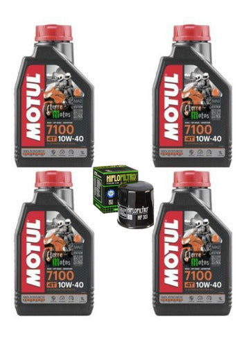 Kawasaki Kit Service Ninja 1000 Filtro HF303 + Aceite Motul 7100 0