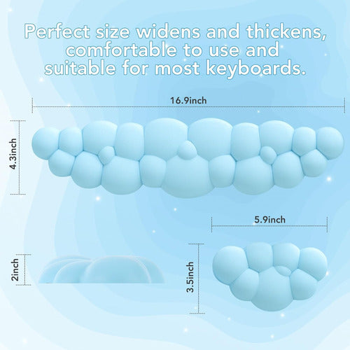 Apoio De Pulso Ergonômico Keyboard Cloud (2 Peças) 7