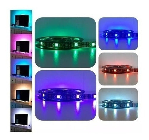 RGB 5050 3m LED Strip with Remote Control - USB Connection TV PC 2