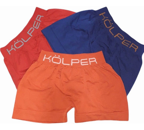 Kolper Boxer Niño Sin Costura Algodón Liso A. 3600 1