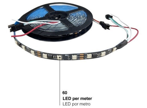 Demasled Tira De Led Pixel Rgb 12v 5050 Ic60 10w/m 60leds/m 1