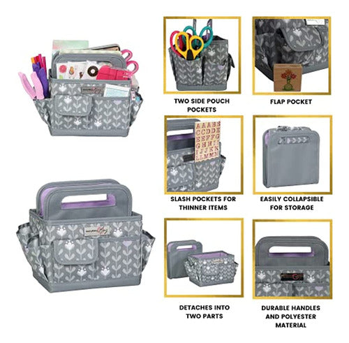 Everything Mary Craft Caddy, Purple - Almacenamiento De Arte 2