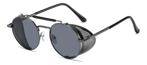 Round Retro Steampunk Folding Sunglasses A011 8