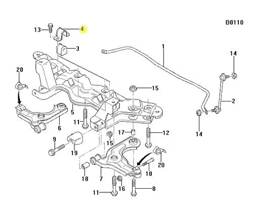 Abrazadera Brazo Suspension Delantero Ford Courier 97/11 1