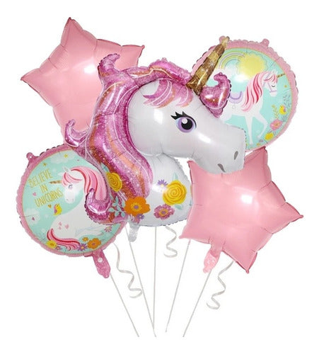 5 Globos Unicornio (1 Mtrs. ) 0