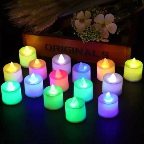 Velas Led 24 Piezas Multicolor Decoracion Souvenir 6