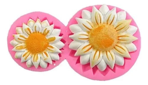 China Silicone Mold Girasoles Special for Cold Porcelain, Resin 0