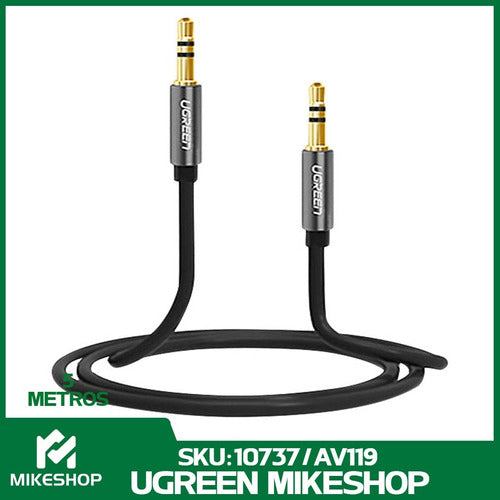 Cable Auxiliar Miniplug 3.5mm 5mts Para Auriculares Pc Auto 6