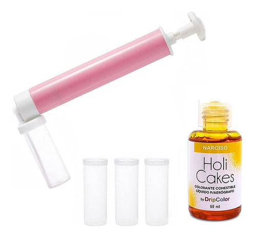 Hobbykits 3 Colorantes Holi Cakes Aplicador Multiuso Aerógrafo Manual 1