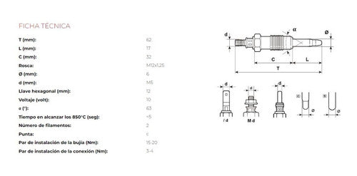 Kit 4 Bujias Incandecente P/ Ford Escort Fiesta Mondeo 1.8 1