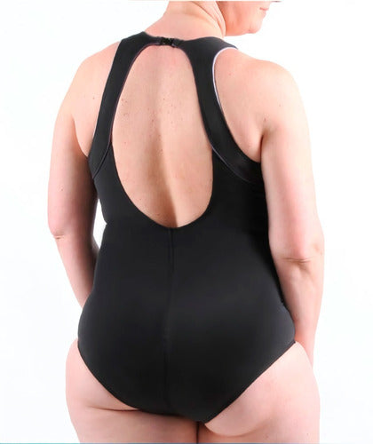 Speed Women's One-Piece Swimsuit with Fine Contrasting Trims - Plus Sizes 10