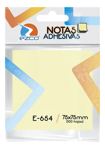 Ezco Sticky Notes E-654 75x75 X100 0