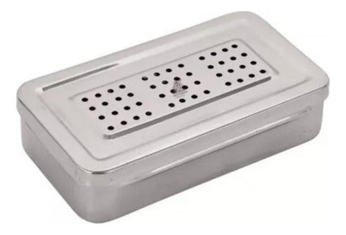 Perforated Stainless Steel Autoclave Box Belkys 25x12x6 cm 0