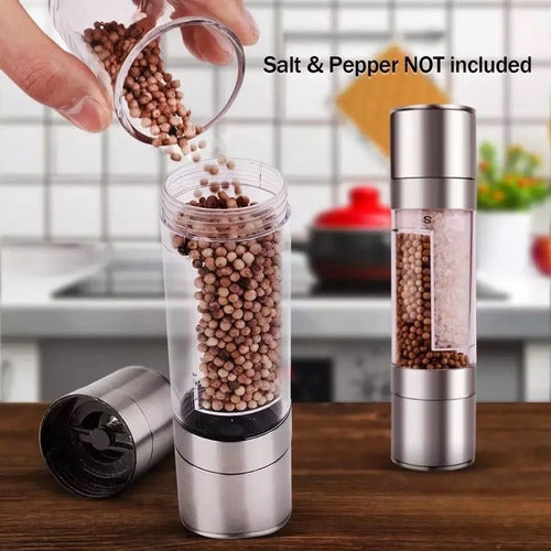 Double Stainless Steel Salt Pepper Spice Grinder Mill for Coffee 2