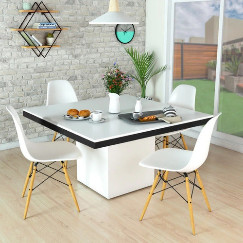 Modern Minimalist Dining Table for Home Kitchen with Chairs 3