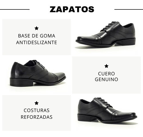 Daz Zapatos Cuero Hombre Goma De Vestir Cordon Envio Gratis 7