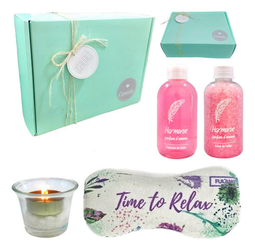 Luxurious Rose Aroma Spa Gift Box for Ultimate Relaxation Experience - Aroma Caja Regalo Box Spa Rosas Kit Relax Set N43 Disfrutalo