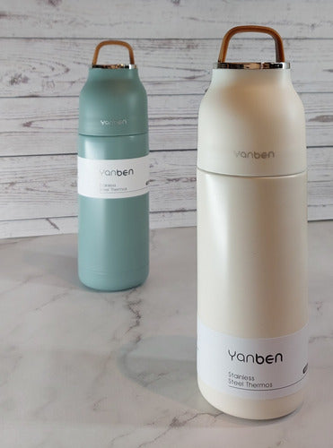 Yanben Elegant Personal Stainless Steel Thermos with Retractable Spout Premium 350ml 4